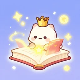 a cute little magical book asset