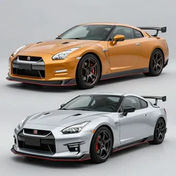 a nissan gtr r 3 4 and honda civic in the shape of subaru brz concept car design, car photography, 4 k, high resolution, highly detailed