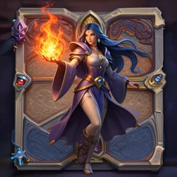 hearthstone official professional art. a sorceress, wearing a robe casting a fire ball. insanely coherent physical body parts ( face, arms, legs, hair, eyes, pupil, eye white ). full body realistic, sharp focus, 8 k high definition, insanely detailed, intricate, elegant, smooth, sharp focus, illustration, artstation
