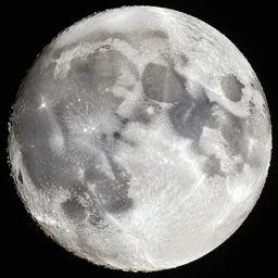 A detailed photo of the moon