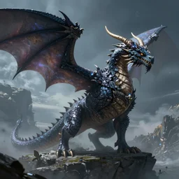 galactic dragon, artstation, digital painting