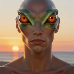 close up sci - fi bobby lee with reptile eyes, sunset beach eyes, elegant, highly detailed, centered, digital painting, concept art, smooth, sharp focus, illustration, artgerm, tomasz alen kopera, peter mohrbacher, donato giancola, joseph christian leyendecker, wlop, frank frazetta