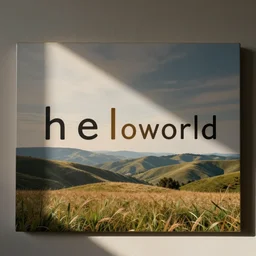 a board with a sign that reads h e l l o w o r l d