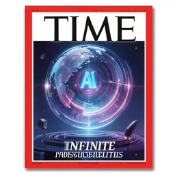 TIME magazine cover, the coming AI singularity, infinite possibilities