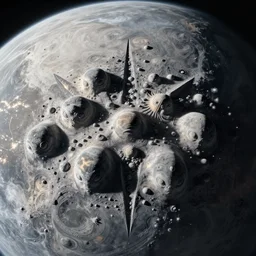 photo of the surface of another planet, surreal alien life