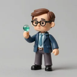 stereoscopic image of alan turing discovering lsd, stop motion vinyl action figure, plastic, toy, gilbert and george style