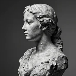 profile portrait a delirium woman scuplture by hans bellmer - editorial photography bw by hans bellmer shot on 7 0 mm