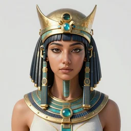 realistic detailed face portrait of a beautiful futuristic egyptian warrior priestess bast in alien cyberpunk armor by alphonse mucha, ayami kojima, amano, greg hildebrandt, and mark brooks, female, feminine, art nouveau, egyptian cyberpunk, stargate, neo - gothic, gothic, character concept design