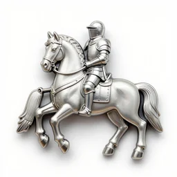 enamel pin war horse, detailed horse armor on horseback horse dressed in armor