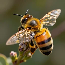 a color halftone queen bee.