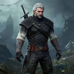 screenshot of arthur morgan in the witcher 3,
