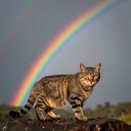 nyancat, lifelike photography, vivid colors, space, rainbow