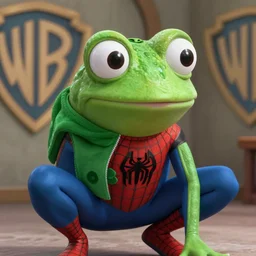 pepe green frog as spiderman, film still spiderman, high quality, hd, 4 k, warner, hbo, cinema frame, screenshot