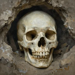 a beautiful artwork of a cave looking like a skull by anton fadeev, featured on artstation