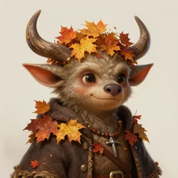 cute autumnal grendel, d & d, fantasy, portrait, highly detailed, digital painting, trending on artstation, concept art, sharp focus, illustration, art by artgerm and greg rutkowski and magali villeneuve