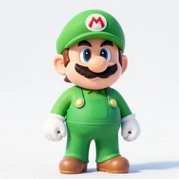 professional fantasy art of new mario brother in green overalls, long thin drooping mustache, and sad face, professional art, matte painting, zdislaw beksinski, volumetric lighting, unreal engine 5, very detailed art, 4 k, artstation, poster art, high detail, beautiful lighting