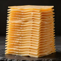 1,000,000 slices of sharp cheddar cheese stacked into a tower hyperrealistic, 8k