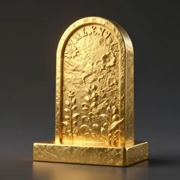 tombstone made out of gold, fantasy!!!, ethereal!!, stylized, artgerm, artstation, hd, cgsociety, cgi, realistic, dramatic, cinematic, artistic, trending, detailed