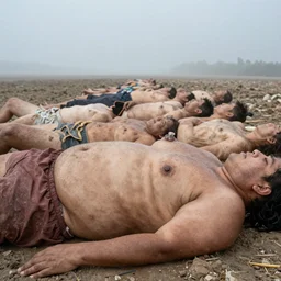 a landscape photograph of a world made of greasy skin, folds of belly flab, skin, veins, bruises, scabs, warts, acne, highly detailed,  wide angle lens, depth of field, DSLR, distance fog, even lighting, hdri
