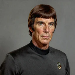 ultra realistic portrait painting of tom selleck as spock, art by frank frazetta, 4 k, ultra realistic, highly detailed, epic lighting