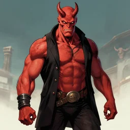 Putin as Hellboy