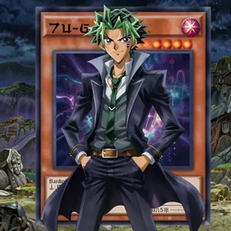 Saul Goodman in the style of Yu-Gi-Oh, anime