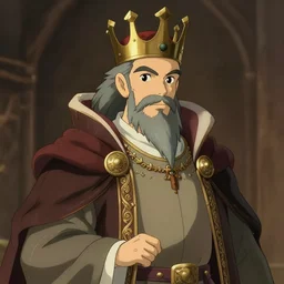 portrait of medieval old king, artstation, cartoon, elegant, highly detailed, digital painting, concept art, smooth, sharp focus, illustration, ghibli, makoto shinkai, don bluth, fujita goro, jean giraud, akihiko yoshida 8 k