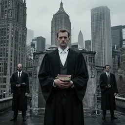 a dreary city of grey buildings full of devil lawyers