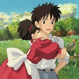 still from anime sci-fi movie by Studio Ghibli,  illustrated by Masamune Shirow