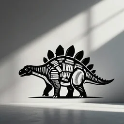stegosaurus with books instead of scales, logo, clean design, minimalist, svg