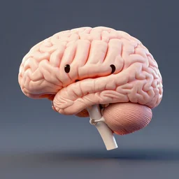 a brain is a terrible thing to waste, surrealism but happy, digital art, realistic, octane render, professional, high quality, dof, bokeh, action, wall - e