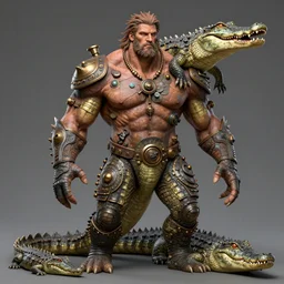 muscly human, crocodile artifacts, more humanoid, fantasy character portrait, interesting skin coloring,, ultra realistic, intricate details, the fifth element artifacts, highly detailed by peter mohrbacher, allen williams, hajime sorayama, wayne barlowe, boris vallejo, aaron horkey, gaston bussiere, craig mullins
