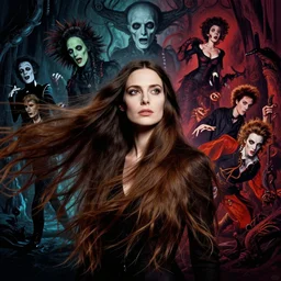 portrait of woman, long bleached brunette hair, richard avedon, martin schoeller, id magazine, epic lovecraft scene, david cronenberg, kilian eng vibrant colours, billowing, dramatic, dynamic lighting, intricate, detailed, beksinski, dan mumford, artstation, greg rutkowski, sharp focus, motion, photoreal, 8 k