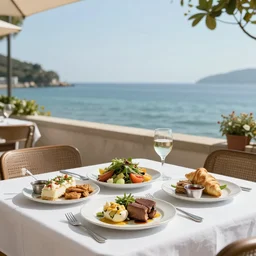 beautiful lunch seaview