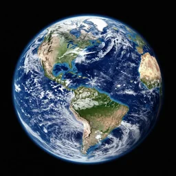 vintage nasa photography of a flattened earth from space