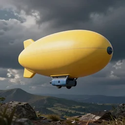 minion blimp realstic photo