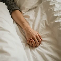 death bed, holding hands til the warm welcome of the aftermath