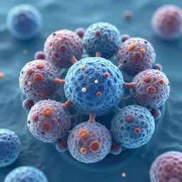 3d render cells showing cancer in a science paper, cell journal, cell biology, nature journal, science