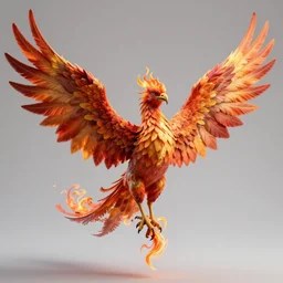 hyperdetailed image of a detailed flaming phoenix full body wings spread 8 k extremely detailed hd hyperrealism