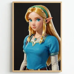 Zelda poster artwork by Michael Whelan, clean, chalk