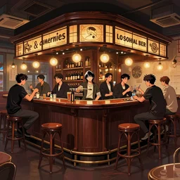 new york dive bar, extremely detailed, sharp focus, wide view, full body shot, smooth, digital illustration, by james jean, by rossdraws, frank franzzeta, mcbess, sakimichan, brosmind, steve simpson