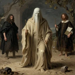 morpheus the sandman, by caspar david friedrich, by charlie bowater, by hieronymus bosch, by h. r. giger, cinematic, filmic, lumen reflections