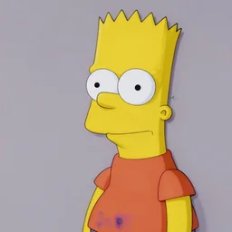 portrait of photorealistic bart simpson by brad kunkle