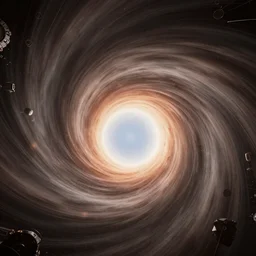 Large Hadron Collider creatig singularity, realistic, high detail