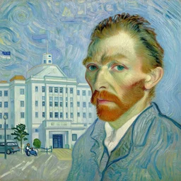 highly detailed portrait of mass general hospital, painting by van gogh, masterpiece