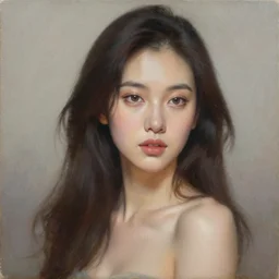 beautiful female, highly detailed, oil on canvas, trending on artstation, concept art, sharp focus, illustration, global illumination, ray tracing, realistic shaded, art by dang my linh