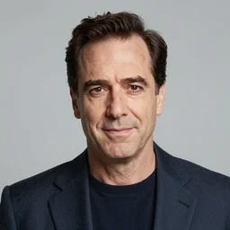 thin in shape george costanza with a perfect hairline and thick hair