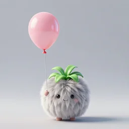 a balloon with fur growing on it, 4k