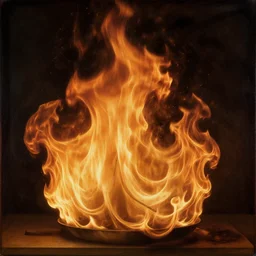 renaissance painting of a realistic and precise fire painted, gemetrically precise, painted by piero della francesca, high quality, no blur, 4 k