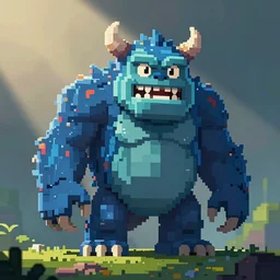 a beautiful pixel art of a monster